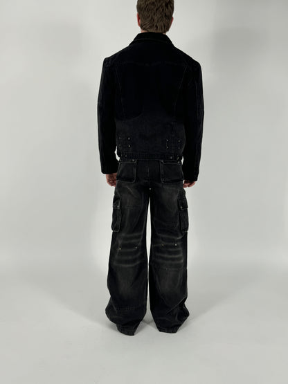 Last Resort Denim Cargos (BLACK)