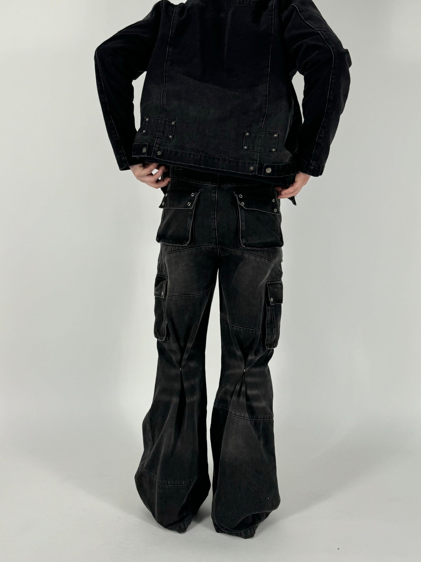 Last Resort Denim Cargos (BLACK)