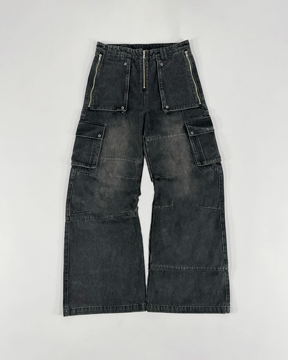 Last Resort Denim Cargos (BLACK)