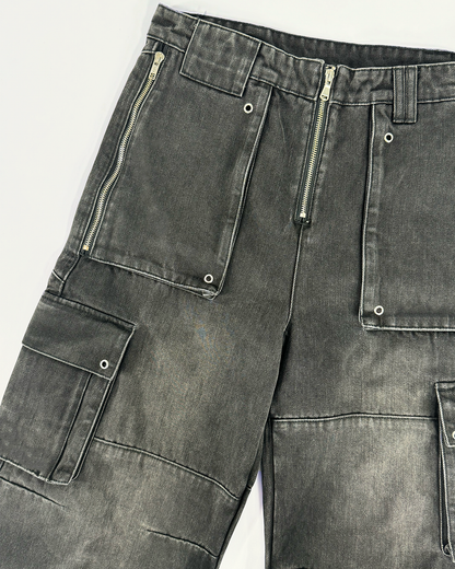 Last Resort Denim Cargos (BLACK)